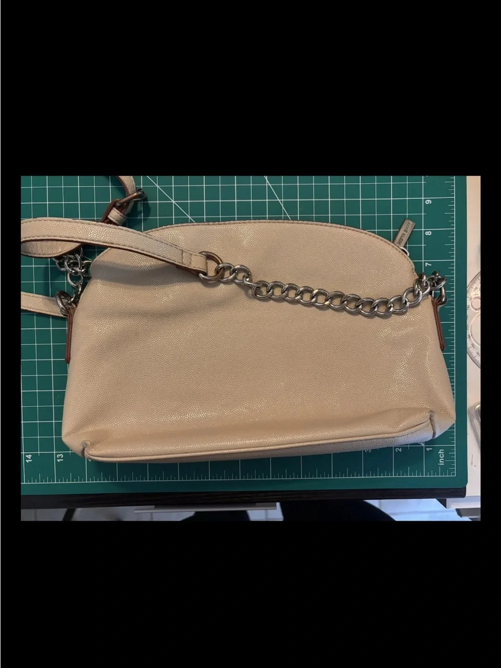 Nude Anne Klein Bow Accent Crossbody Bag